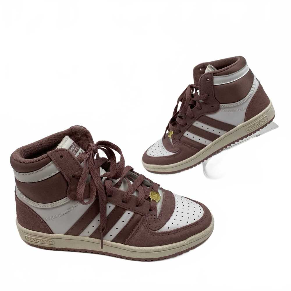 Adidas Top Ten High Top Sneakers | Women’s White & Purple, US 7.5